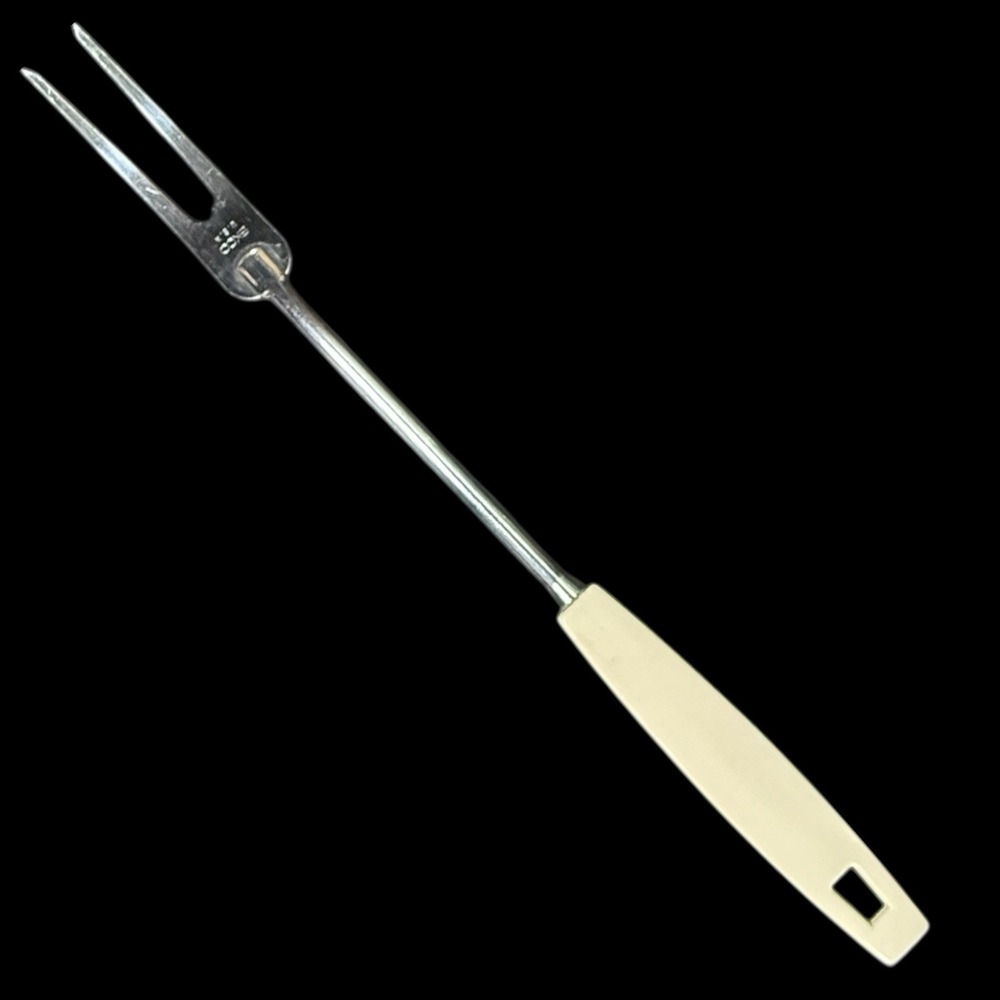 Vtg Ekco Two Prong Meat Carving Fork Nylon Plastic‎ Handle